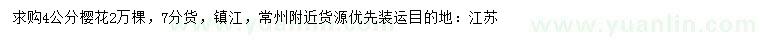 求購4公分櫻花