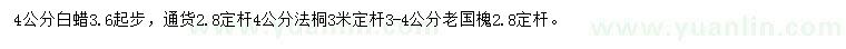 求購(gòu)4公分法桐、3-4公分老國(guó)槐
