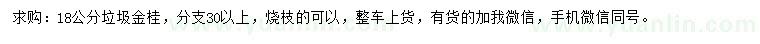 求購18公分桂花