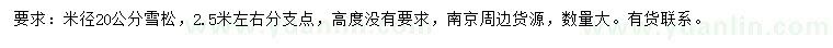 求購(gòu)米徑20公分雪松