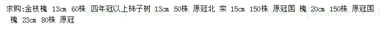 求購金枝槐、柿子樹、北欒等