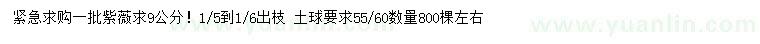 求購(gòu)9公分紫薇