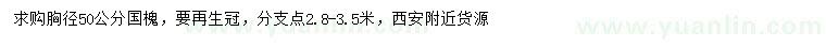 求購胸徑50公分國槐