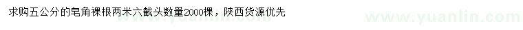 求購5公分皂角