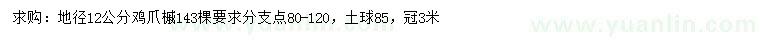 求購地徑12公分雞爪槭