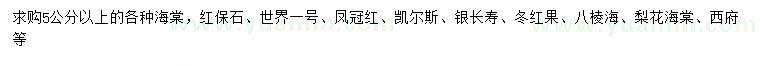求購(gòu)5公分以上海棠