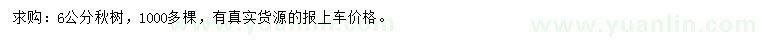 求購6公分楸樹