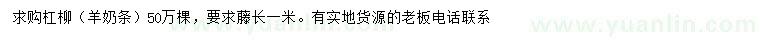 求購1米杠柳（羊奶條）