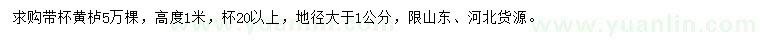 求購地徑1公分以上黃櫨