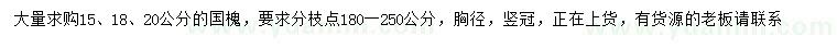 求購15、18、20公分國槐