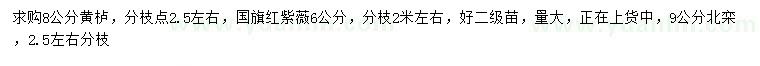 求購(gòu)黃櫨、國(guó)旗紅紫薇、北欒