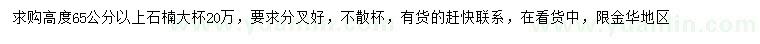 求購高65公分以上石楠