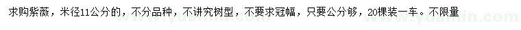 求購米徑11公分紫薇