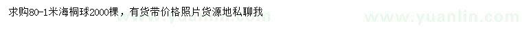 求購(gòu)80-100公分海桐球