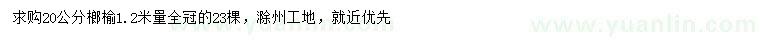 求購1.2米量20公分榔榆