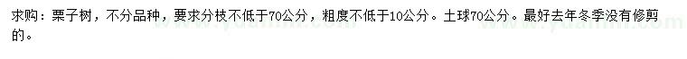 求購(gòu)10公分以上栗子樹