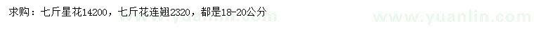 求購18-20公分花連翹
