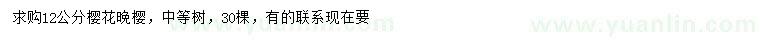 求購12公分櫻花