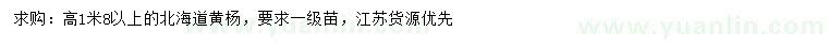 求購高1.8米以上北海道黃楊
