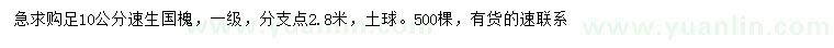 求購(gòu)足10公分速生國(guó)槐