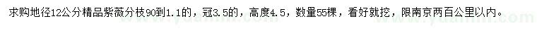 求購(gòu)地徑12公分精品紫薇