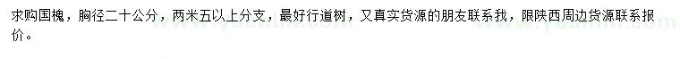求購胸徑20公分國槐