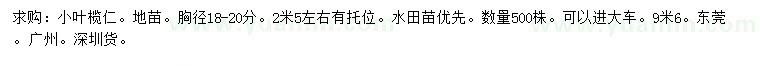 求購胸徑18-20公分小葉欖仁