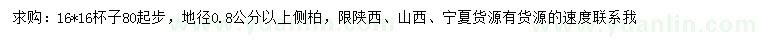 求購(gòu)地徑0.8公分以上側(cè)柏