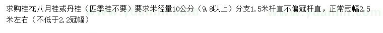 求購米徑量10公分桂花