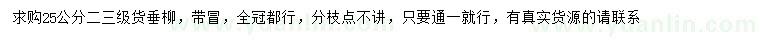 求購(gòu)25公分垂柳