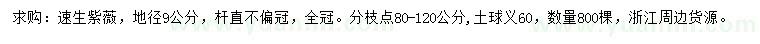 求購(gòu)地徑9公分紫薇
