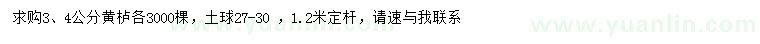 求購3、4公分黃櫨