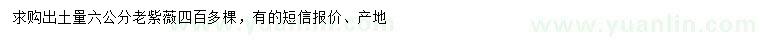 求購6公分老紫薇