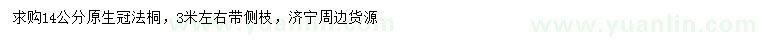 求購14公分法桐