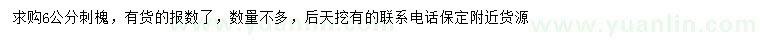 求購6公分刺槐