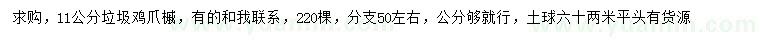 求購(gòu)11公分垃圾雞爪槭