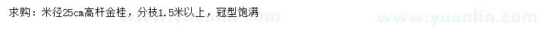 求購米徑25公分高桿金桂