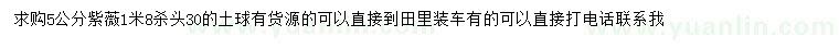 求購(gòu)5公分紫薇