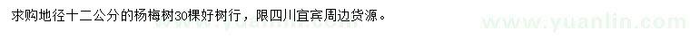 求購地徑12公分楊梅樹