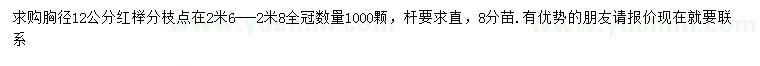 求購(gòu)胸徑12公分紅櫸