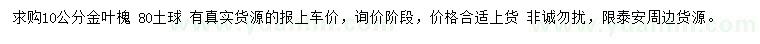 求購10公分金葉槐