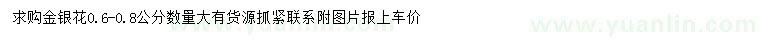求購(gòu)0.6-0.8公分金銀花