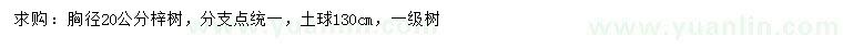 求購胸徑20公分梓樹