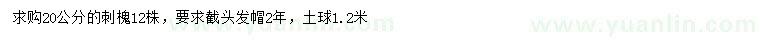 求購(gòu)20公分刺槐
