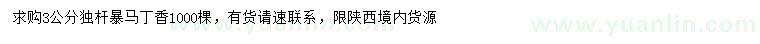 求購3公分暴馬丁香