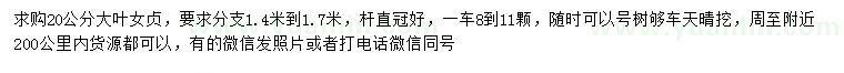 求購(gòu)20公分大葉女貞