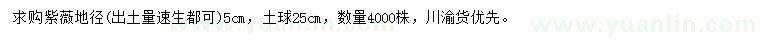求購地徑5公分紫薇
