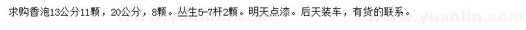求購(gòu)13公分香泡