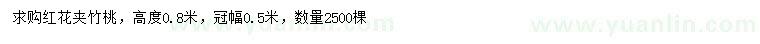 求購高80公分紅花夾竹桃