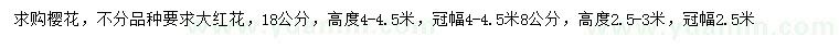 求購(gòu)18公分櫻花